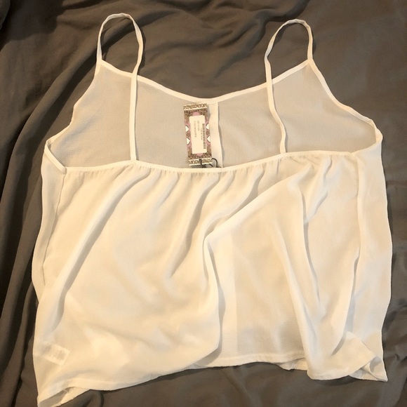 Boohoo camisole, sheer ivory, womens size XL, NWT - Picture 2 of 4
